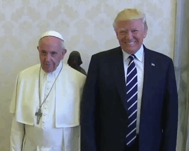Vatican City Pope With Trump GIF