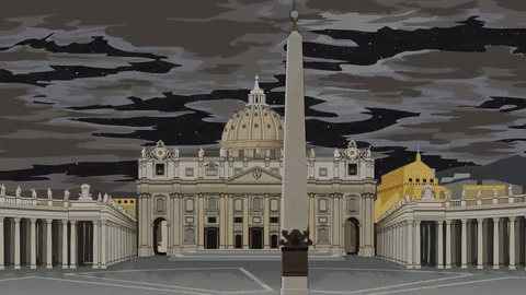 Vatican City Stormy Night GIF