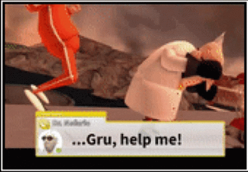 Vector Perkins Despicable Me Gru, Help Me! GIF