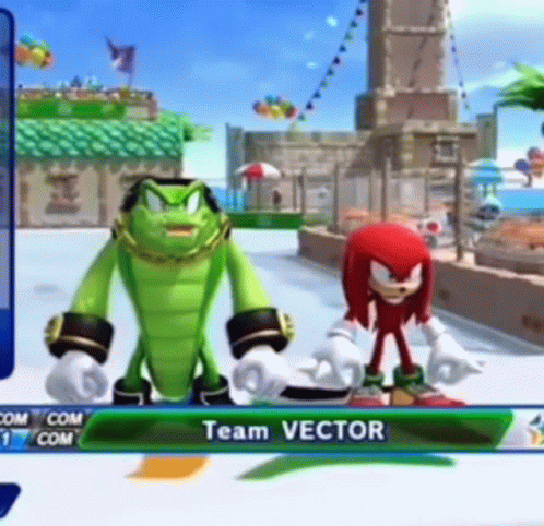 Victor The Crocodile Vs Knuckles GIF