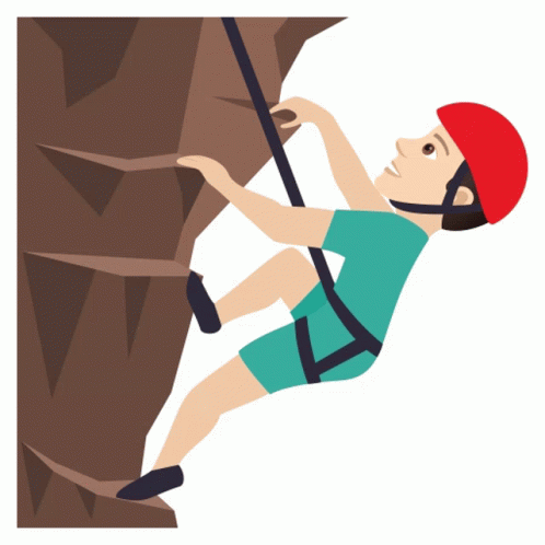 Vector Art Man Mountain Climbers GIF