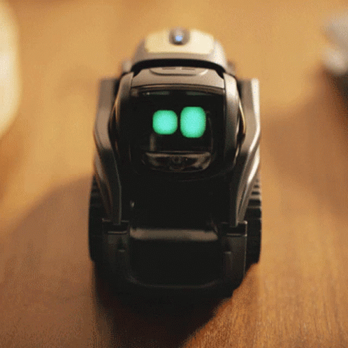 Vector Home Robot Shows His Smile GIF