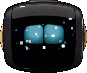Vector Home Robot Snowing Screen GIF