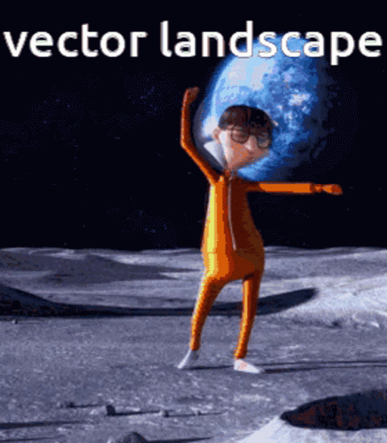 Vector Oh Yeah Moon Landscape GIF