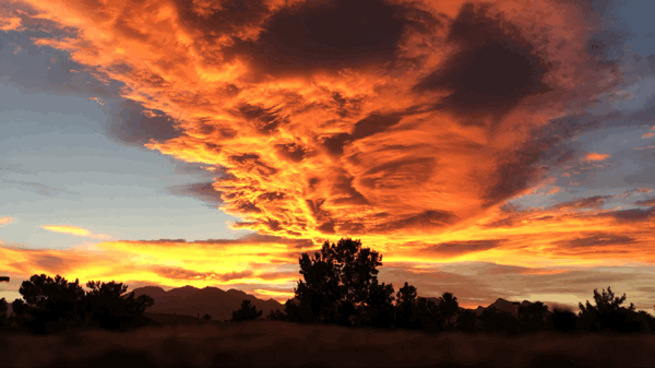 Vegas Beautiful Sunset Clouds GIF
