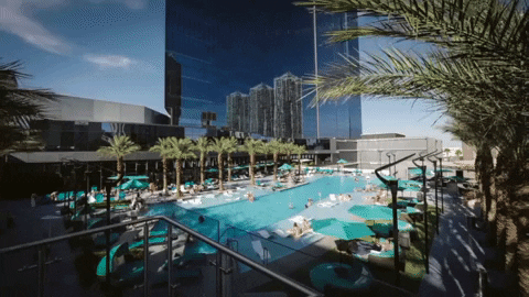 Vegas Pool Modern Time Lapse GIF