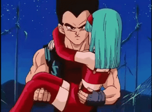 Vegeta Lifting Bulma GIF