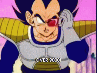 Vegeta Over 9000 Crushing His Scouter GIF
