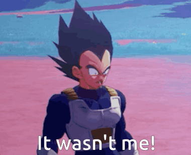 Vegeta Says It Wasn't Me GIF