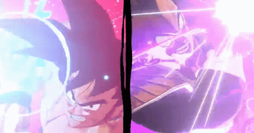 Vegeta Ultra Ego And Goku Clash GIF