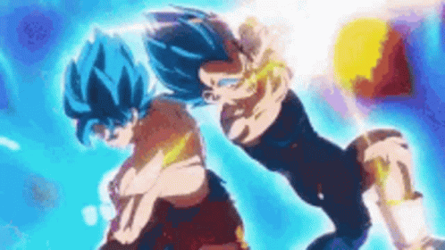 Vegeta Ultra Ego And Goku Side By Side GIF
