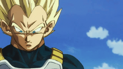 Vegeta Ultra Ego Blocking Broly Attack GIF