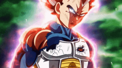 Vegeta Ultra Ego Energy Flowing GIF
