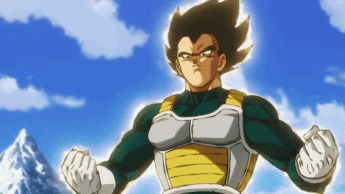 Vegeta Ultra Ego Glowing Energy GIF