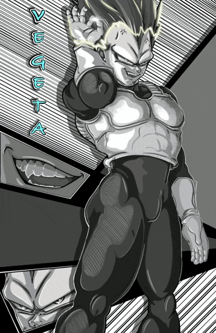 Vegeta Ultra Ego Manga Drawing GIF