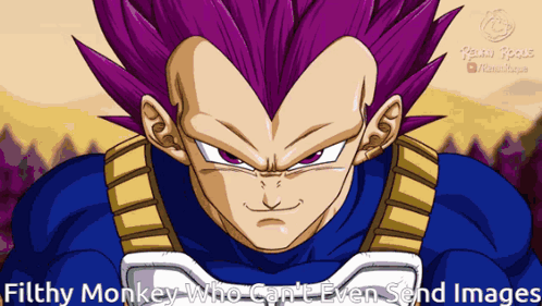 Vegeta Ultra Ego Releasing Purple Energy GIF