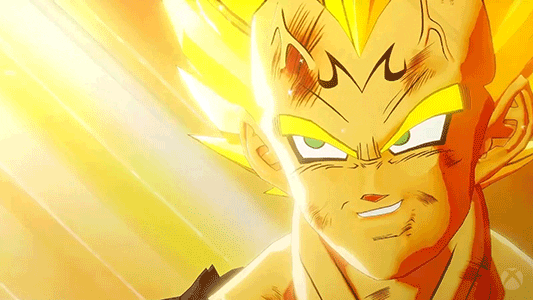 Vegeta Ultra Ego Under Shining Light GIF