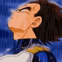 Vegeta Vegeta Rain Gif GIF