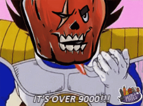 Vegeta With Pumpkin Mask It's Over 9000 GIF