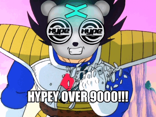 Vegeta With Super Saiyan Mask Hypey Over 9000 GIF