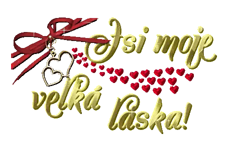 Velka Laska Sign With Hearts and Red Bow