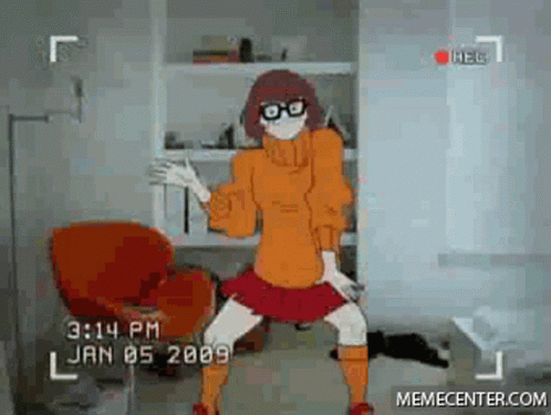 Velma Scooby Doo Is Dancing In A Living Room On January 5Th 2009 GIF