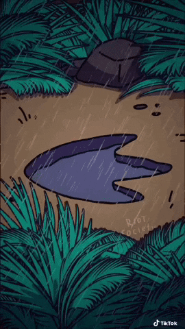 Velociraptor Foot Trace In Forest GIF