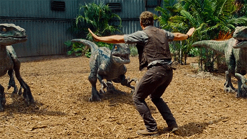 Velociraptors With Owen GIF