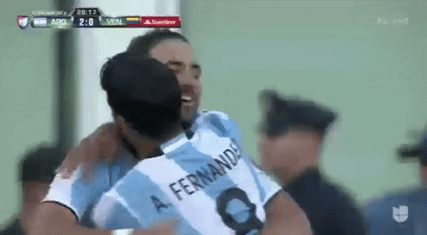 Venezuela Players Hugging GIF