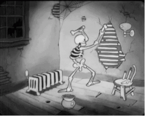 Skeleton Musical Dancing Performance GIF