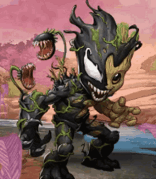 Venom Groot Symbiote Animation GIF