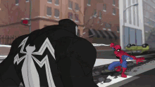 Venom Overpowering Spiderman Animation GIF