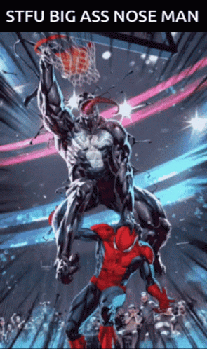 Venom Playing Basketball With Spider-Man GIF