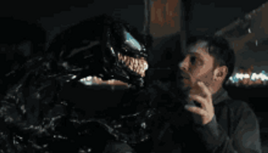 Venom Smiling With Eddie GIF