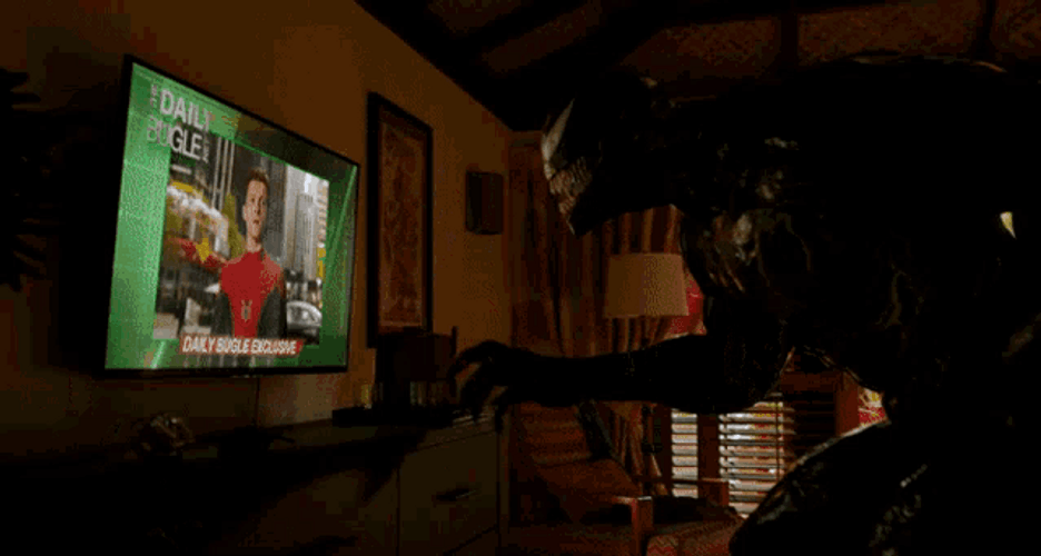 Venom Watching TV GIF