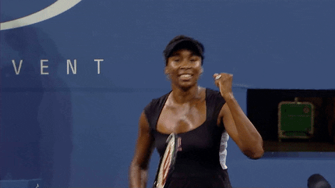 Venus Williams Fist Pump GIF