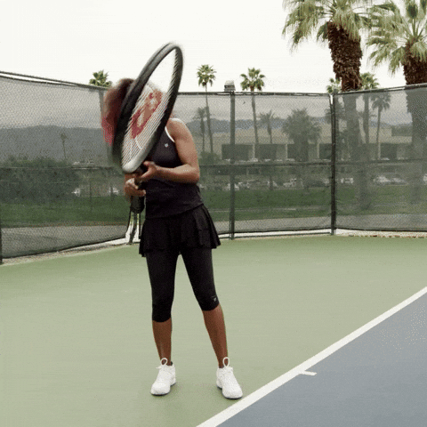Venus Williams Holding Big Tennis Racket GIF