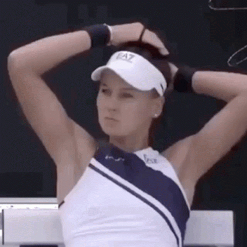 Veronika Kudermetova Hair Pull Tie GIF
