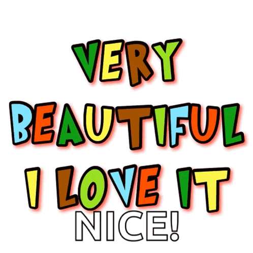 Very Beautiful I Love It Nice Colorful Font