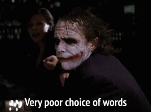 Very Poor Choice Of Words GIF