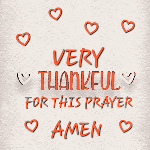 Very Thankful Prayer Poster with Hearts