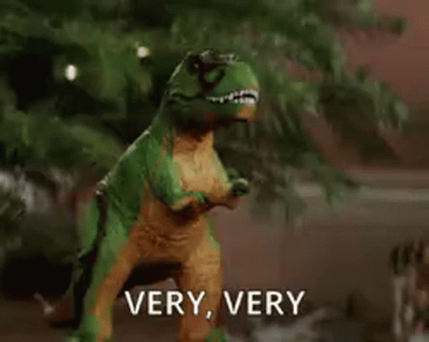 Very Unacceptable Disappointed Dinosaur GIF