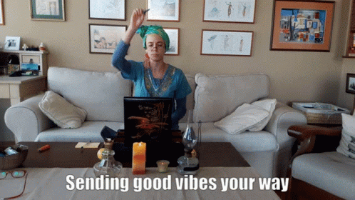 Vesela Babinova Is Sending Good Vibes GIF