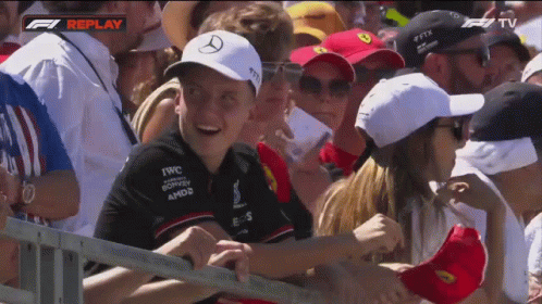 Vettel Leclerc Collision On The Crowd GIF
