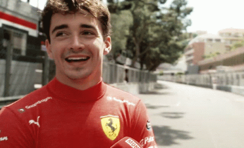 Vettel Leclerc Collision Charles Smiling GIF