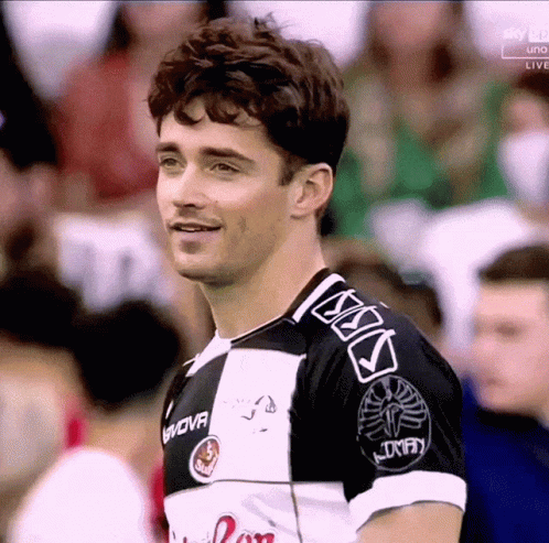 Vettel Leclerc Collision Charles Smiling GIF