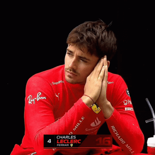 Vettel Leclerc Collision Waiting GIF