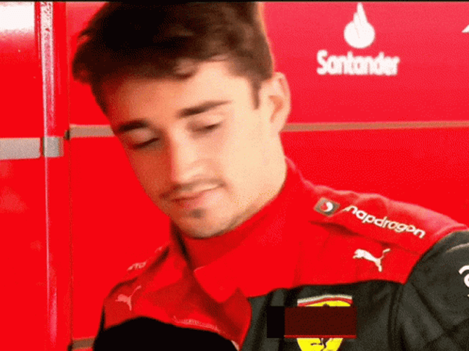 Vettel Leclerc Collision Charles Being Bubbly GIF