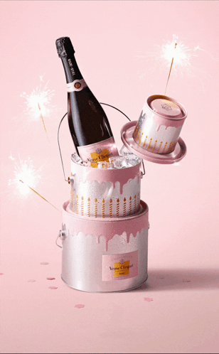 Veuve Clicquot Bottle on Pink Bucket