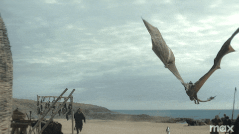 Vhagar Dragon Landing GIF